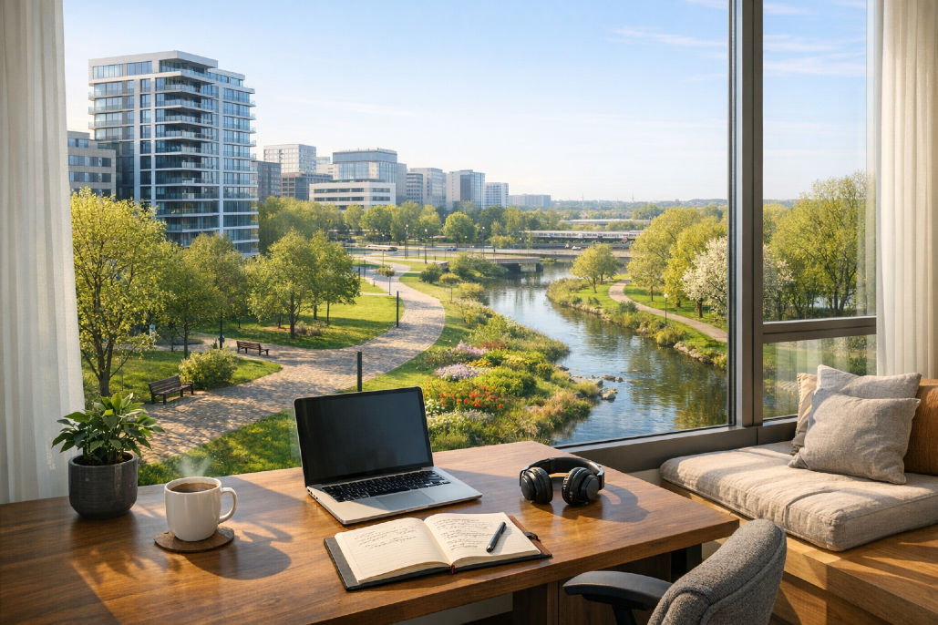 Workation escape, From the busy city life, Nature's tranquil peace