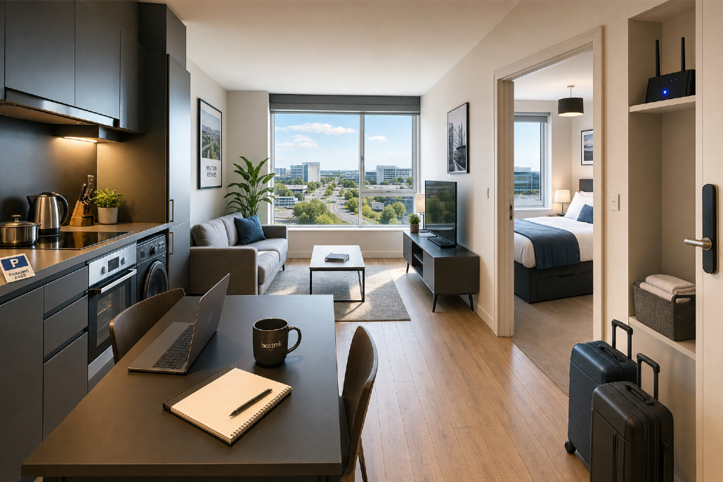 Looking for convenient and comfortable lodging? Check out our serviced accommodation for contractors in Milton Keynes
